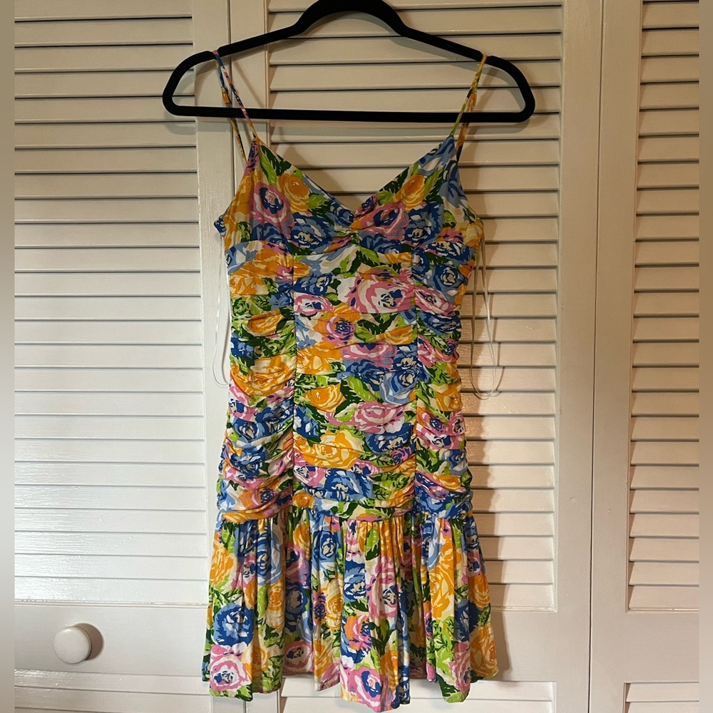 Zara colorful floral mini dress